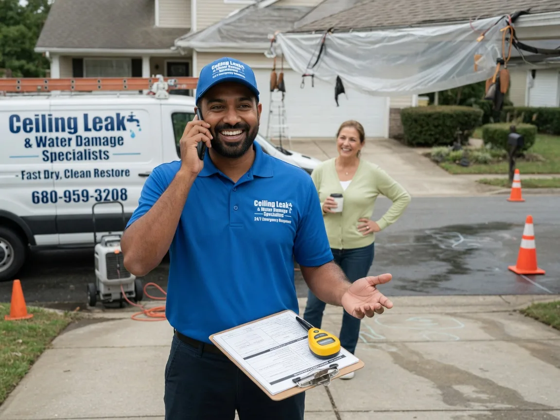 Ceiling Leak Cleanup Pilot Mound, IA FAQs